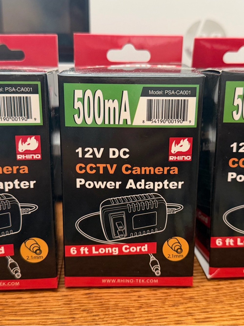 Set of three Generic AC/DC Power Adapter with Barrel Plug - Black